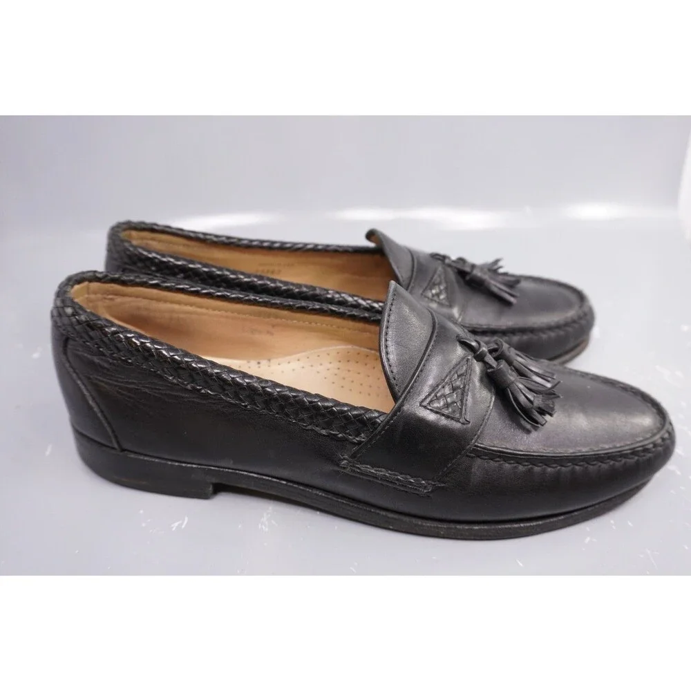 Allen Edmonds Maxfield Men's Size 10.5D Black Leather Tassel Dress Shoes USA